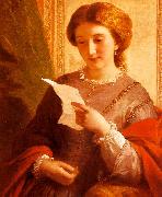 Girl Reading a Letter Alfred Chalon